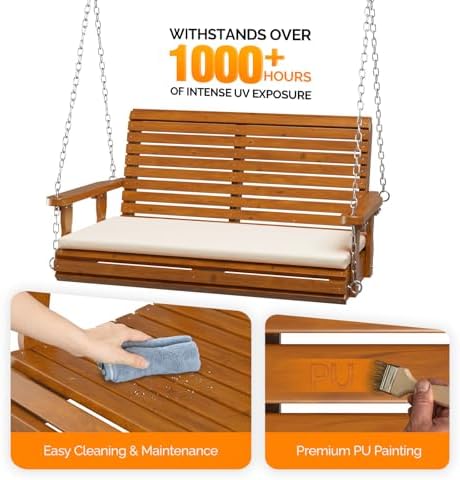 VINGLI 4 FT Heavy Duty Porch Swing - Image 3
