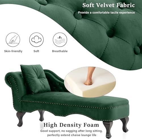 Christopher Knight Home Molan Velvet Upholstered Chaise Lounge Chair Indoor - Image 5