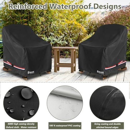 Waterproof 2 Pack Patio Adirondack Chair Cover - Image 4