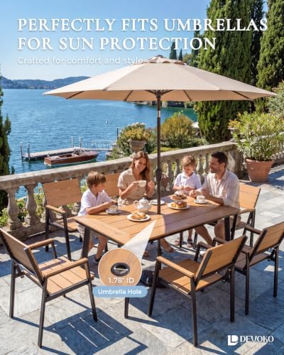 Devoko 7 Pcs Aluminum Patio Dining Sets - Image 2