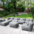 Dineli ANNYH Patio Garden Sectional Conversation Set Outdoor Modular Sofa by Dineli