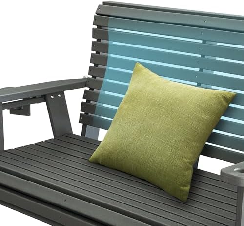 HDPE Porch Swing with 18/8 Stainless Steel Bolts, 4 FT, Stone Gray - Image 6