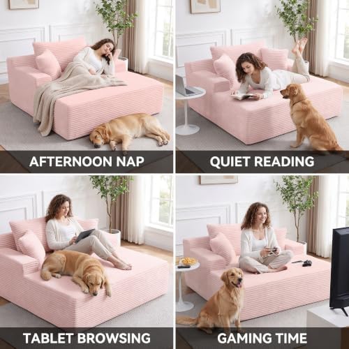 HANXIN Couch Chaise Lounge Chair Indoor, Boneless Sleeper Sofa Bed - Image 6