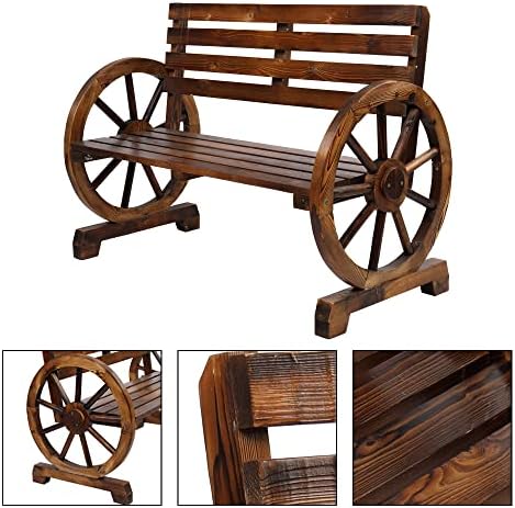41in Outdoor Wooden Garden Bench - Image 4