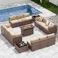 15-Piece Wicker Outdoor Patio Furniture Set by LazySunsets
