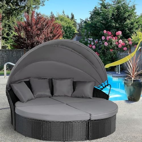 Outdoor Round 66" Daybed Replacement 4 in 1 Cushion Cover - Image 4
