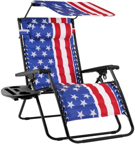 Best Choice Products Oversized Padded Zero Gravity Chair Recliner w/ Canopy by BestChoiceProducts