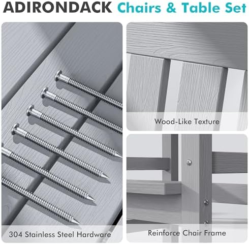 2-Piece Adirondack Bar Chairs Set - Image 4