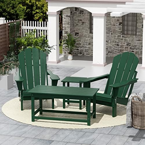 WO HOME FURNITURE HDPE Outdoor Coffee Table, Dark Green - Image 2