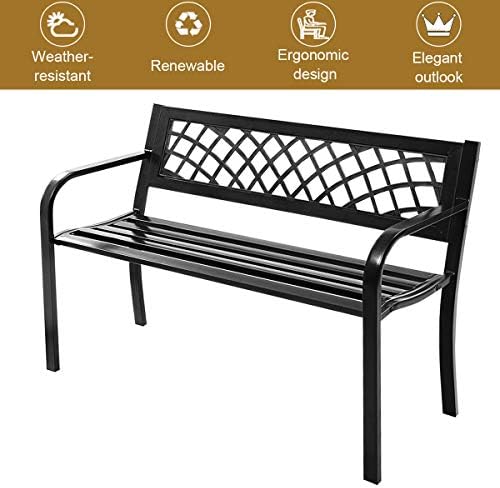 Tangkula Outdoor Garden Bench Park Bench - Image 6