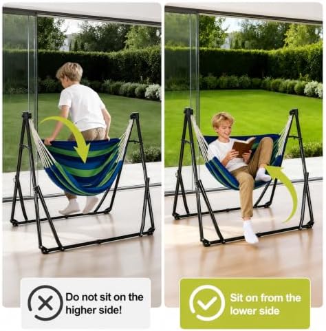 2-in-1 Hammock Chair with Stand, Portable Hammock - Image 7