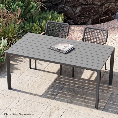 Modern Shade 67" All-Aluminum Outdoor Patio Dining Table - Image 4