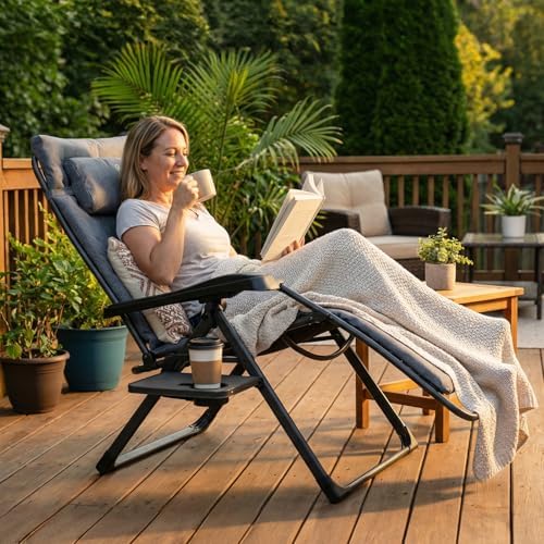 EVER ADVANCED Aluminum Zero Gravity Chair, 2.4" Padded, 350 lb Capacity - Image 2
