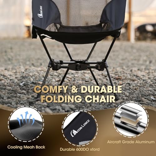 MOON LENCE 2 Pack Portable Camping Chairs Backpacking Chair - Image 6