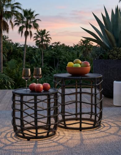 Boho Solar Outdoor Side Table - Image 6