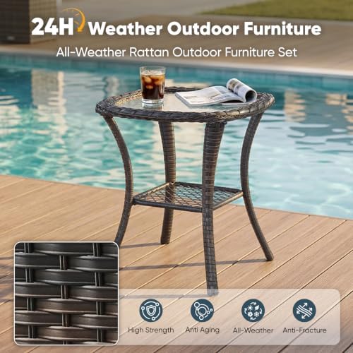 Belord Small Outdoor Side Table - Image 4