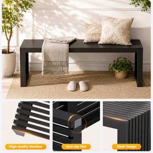 Bamboo Dining Bench - Image 4