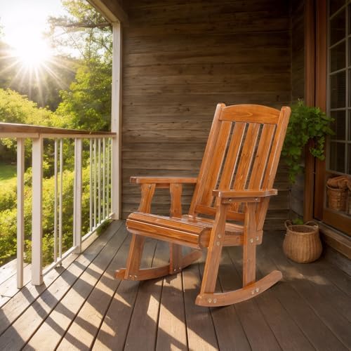 VINGLI Outdoor Rocking Chair Set of 2, Heavy Duty 600 LBS Rocker - Image 6