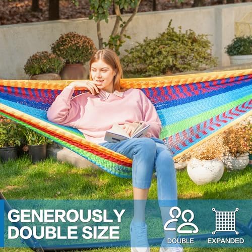 Double Hammock with Stand for Outside, Heavy-Duty - Image 7