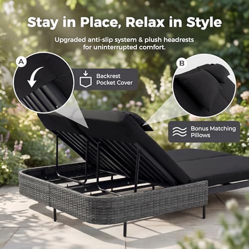 RADIATA 51.2" Double Chaise Lounge Set - Image 6