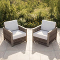 2 Pieces Patio Armchair, Rope Weave Outdoor Chair by CikaCikaOutdoorFurnitureSet
