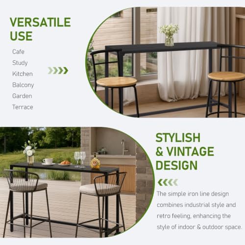 Outvita Outdoor Bar Table with Wheel - Image 7