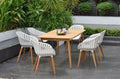 Amazonia Halo 7-Piece Teak Finish Rectangular Patio Dining Set | 100% FSC by Amazonia