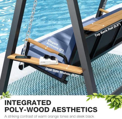 Pamapic 3-4 Seat Porch Swing - Image 4