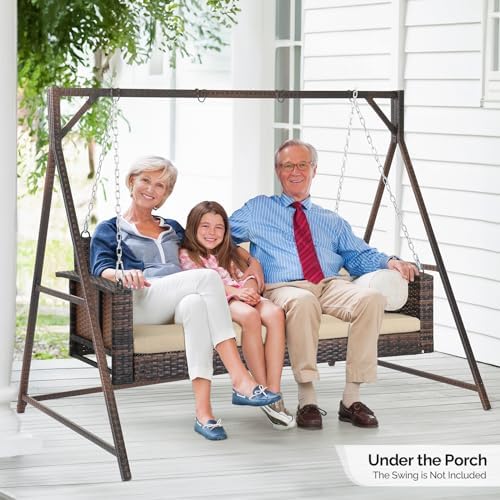 PE Rattan Porch Swing Frame, Swing Stand - Image 6