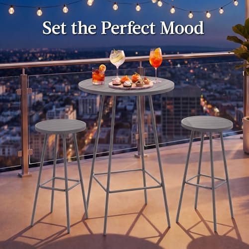 Best Choice Products 3-Piece Patio Dining Set, Bar Height, Outdoor Bistro Set - Image 4