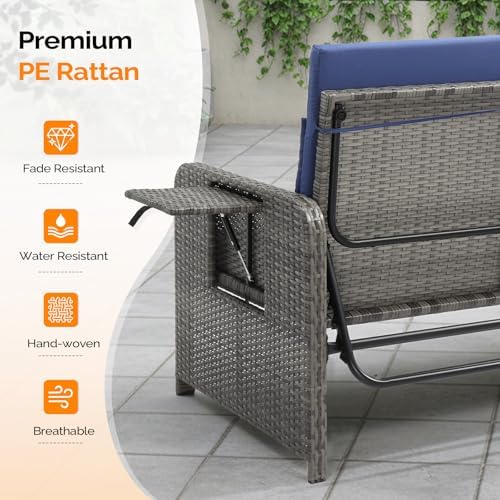 VINGLI Patio Daybed, Wicker Outdoor Daybed - Image 5