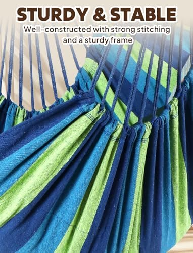 Chihee Hammock Chair with Strong Webbing Straps Hooks Suspension 2 Cushions - Image 3