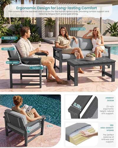 SERWALL HDPE Outdoor Loveseat - Image 3