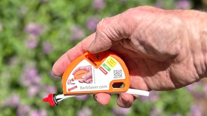 BarbSaver Drip Irrigation Cutter Tool – Reuse Barbed Parts, Fittings, In-Line Emitters, Drippers, Bubblers and Micro-sprayers, by Easily Cutting Away 1/4" Micro-drip Tubing.