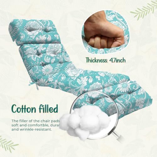 Outdoor Chaise Lounge Chair Cushion 75.1 x 22.8 x 4.7 Inches 100% Waterproof - Image 5