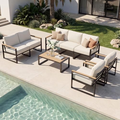 Aoxun Patio Furniture Set, Metal Outdoor Furniture by Aoxun