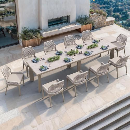 PURPLE LEAF 11 Pieces Patio Dining Set by PURPLELEAF