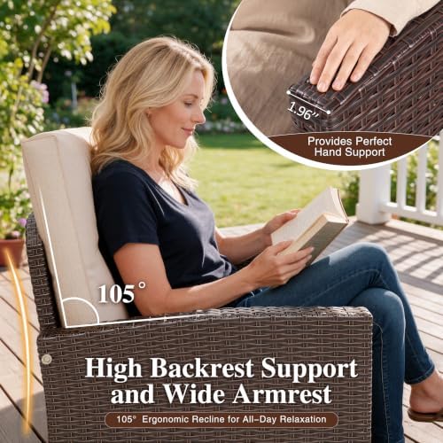 Shintenchi Patio Furniture Set, 4 Pieces Outdoor Conversation Set - Image 7