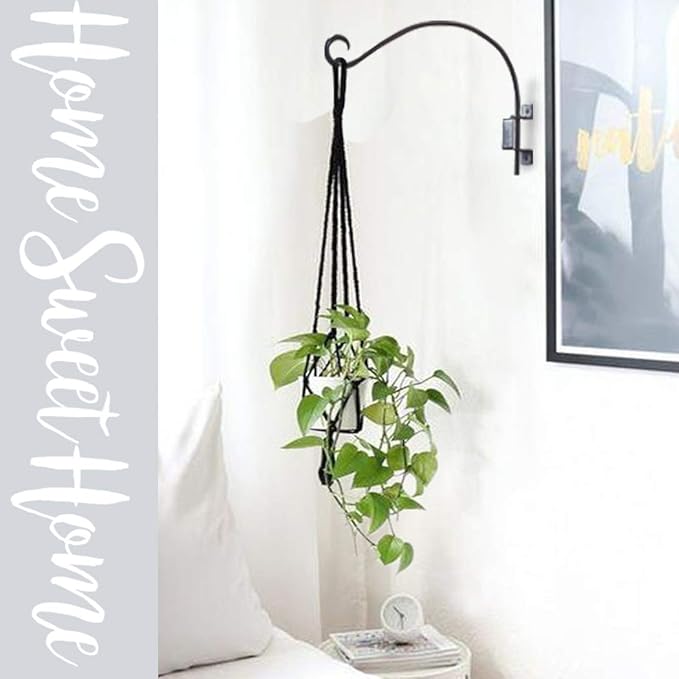 Swivel Bird Feeder Hanger Hook: Swivel Hanging Plant Bracket Outdoor - Wall Mount Swivel Hanging Hook for Bird Feeder 16-Inch