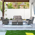 Belord Outdoor Wicker Furniture 5 Pieces Patio Furniture Set Patio Wicker Chairs by Belord