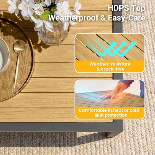 5-Pieces Aluminum Patio Table and Chairs Set, Outdoor Patio Furniture Set - Image 3