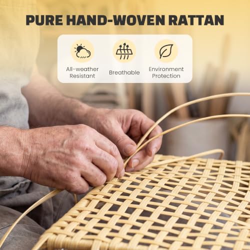 7-Piece Patio Furniture Set, Handmade Rattan Outdoor Furniture Set, Outdoor - Image 3