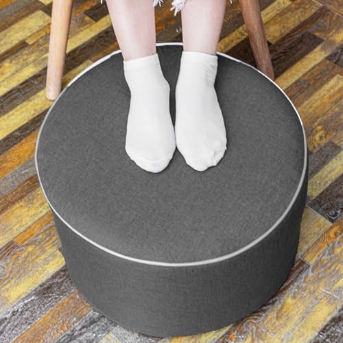 Patio Outdoor Ottoman, Dark Gray, Pouf Footstool by AbunHeri