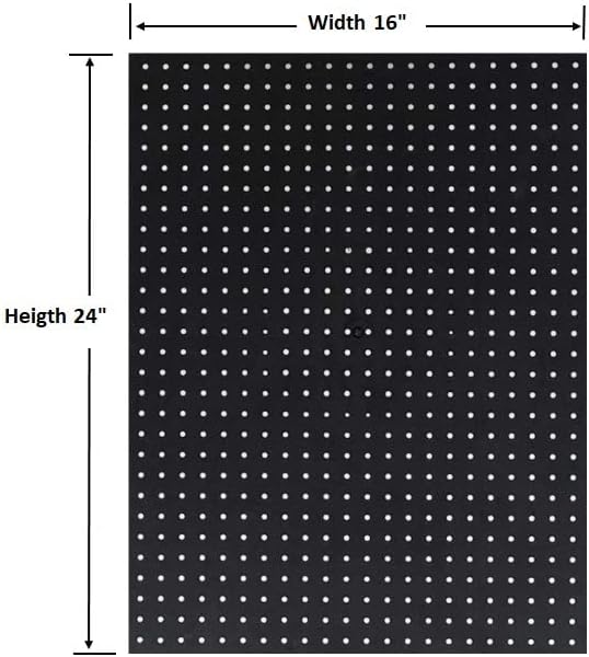 WallPeg 2 Black Pegboard Panels (24"x16" Each) with 36 Assorted Peg Hooks – Heavy-Duty Peg Board Garage Organizer Kit – Patented Flex-Lock Hooks – Made in USA Wall Storage System