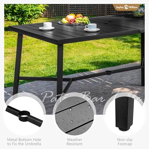 Sophia & William 5-Piece Bar Height Outdoor Table and Chairs - Image 7