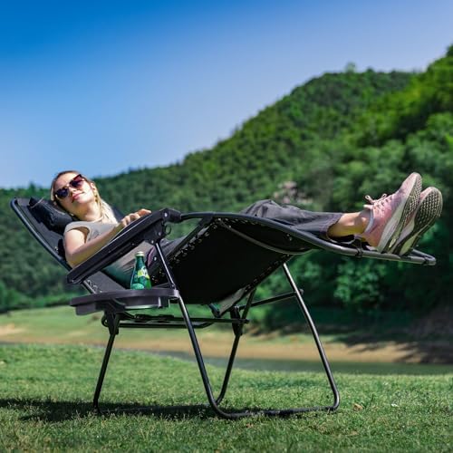 VTOY Zero Gravity Lounge Chair, Adjustable Outdoor Reclining Patio Chairs - Image 2