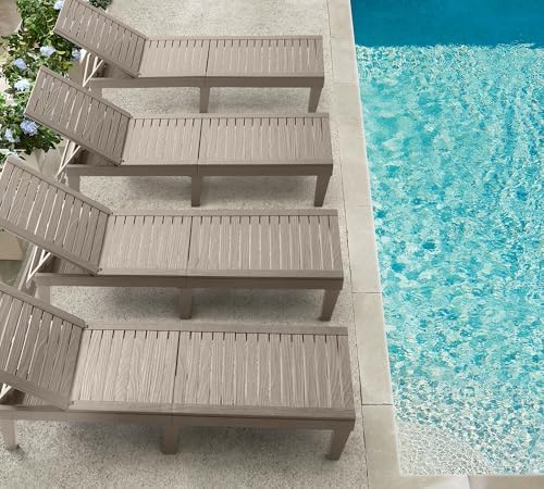Nestl Lounge Chair Outdoor, Tanning Chair, Chaise Lounge Outdoor Set of 4 - Image 7