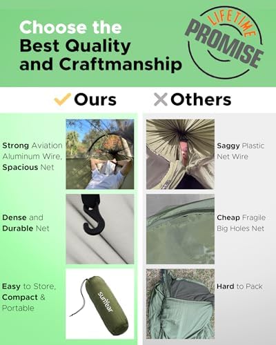 Camping Hammock with Spacious Net, Single/Double, Outdoor&Indoor - Image 2
