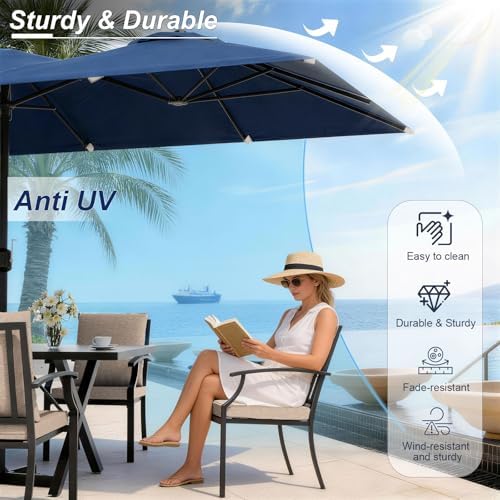 10 Piece Outdoor Dining Set for 8, Patio Table and Chairs Set - Image 6