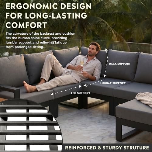 Rockaway Outdoor HDPE Sectional Armless Chair - Image 3
